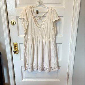 Ivory eyelet dress